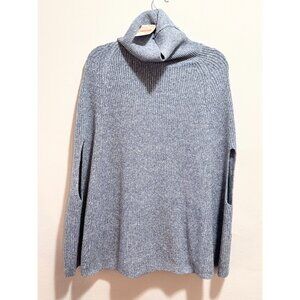 Kirundo Blue Turtleneck Knit Cape Sleeveless Sweater Size XL NWT